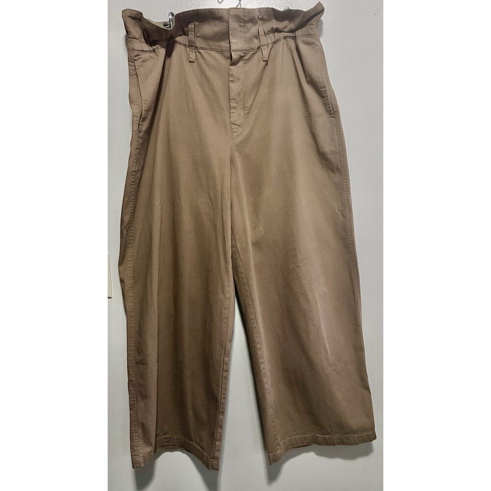 Banana Republic Evie Wide-Leg Paperbag Pant Women’s Size 18 Tan Lagenlook Boho